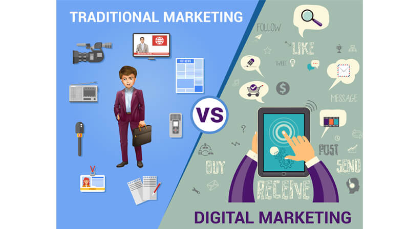 traditional marketing and digital marketing