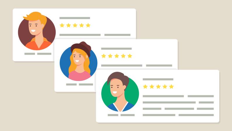 User reviews and feedback concept vector illustration