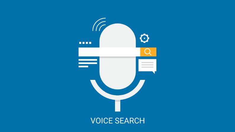 search by voice application with icons