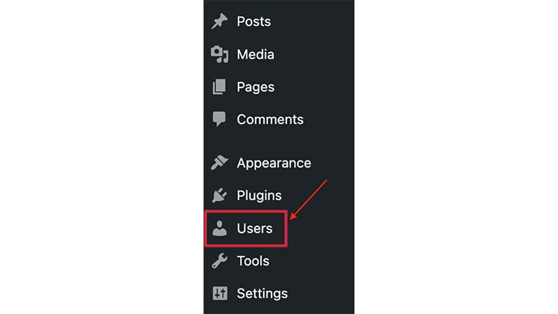 Click on ‘Users’