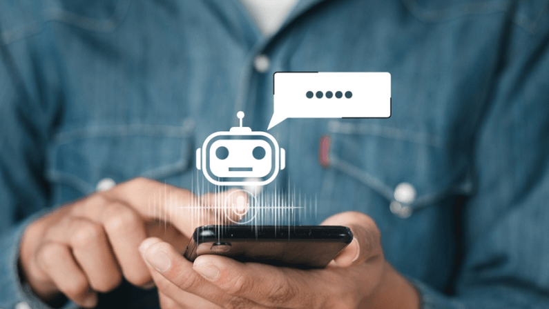 Chatbot artificial intelligence intelligent robot technology AI. Artificial intelligence technology automatically responds to online messages to help customers instantly.