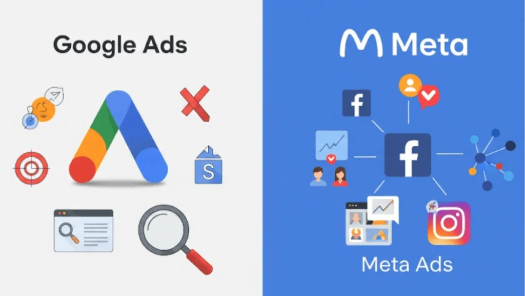 Discover the difference between Google Ads and Facebook Ads