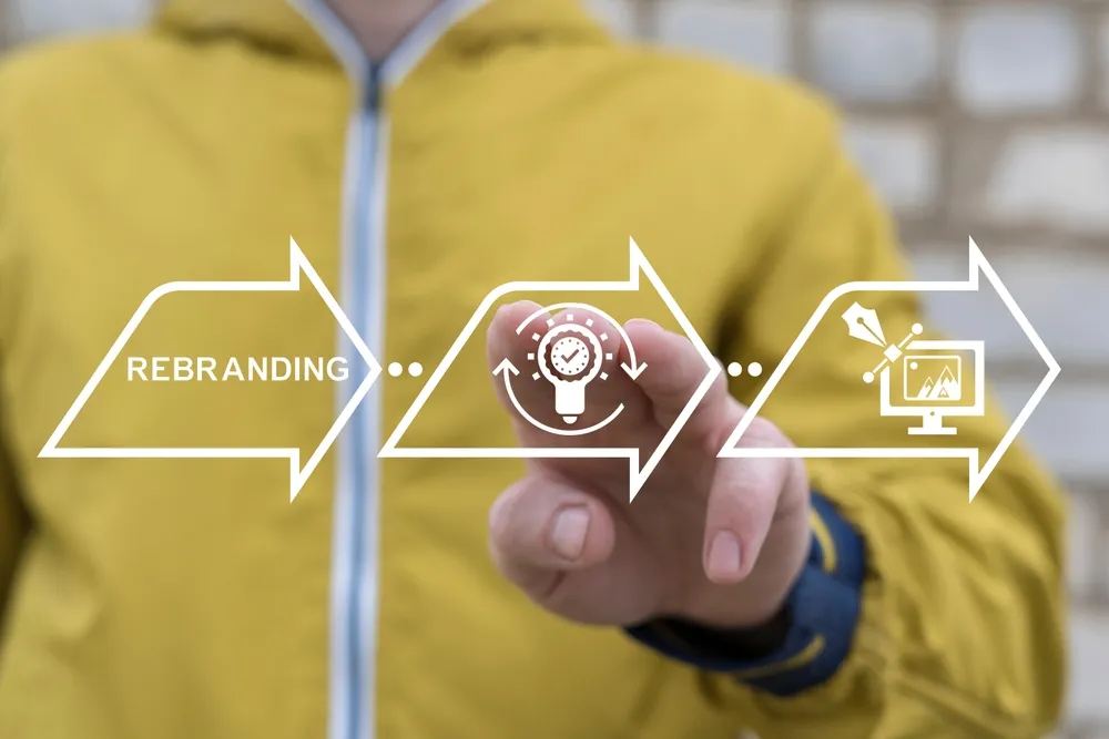 Rebrand, Marketing and Brand Management Concept