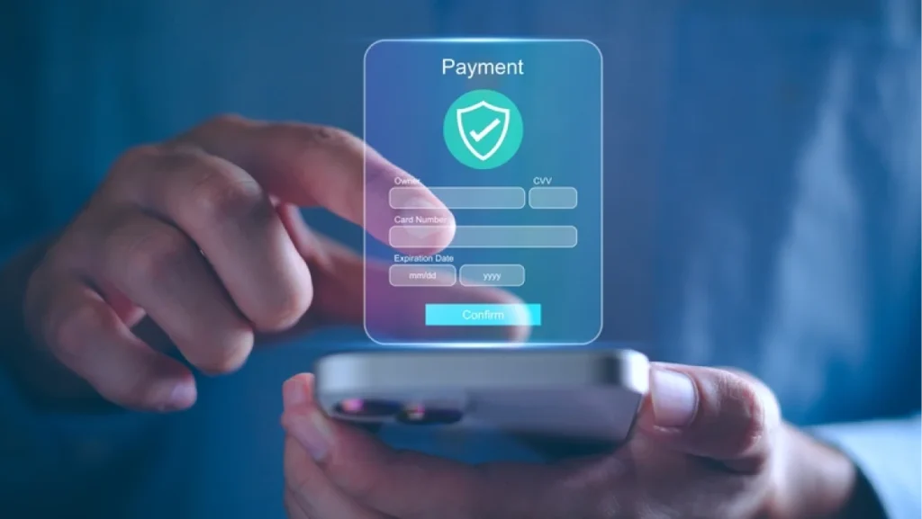 Online payment and digital financial technology or fintech concept, business man using smartphone transfer money, online shopping, internet banking, bill payment, digital wallet, internet banking app