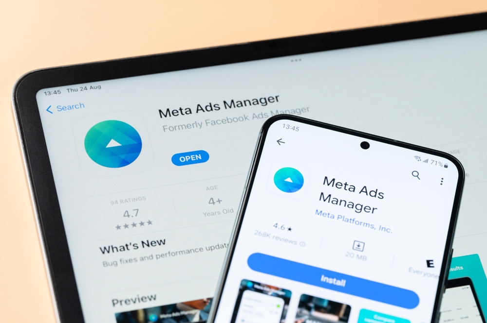 Meta Ads Manager app on Ipados and google store 