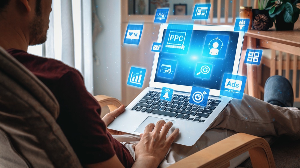 Concept of marketing online strategy using digital marketing