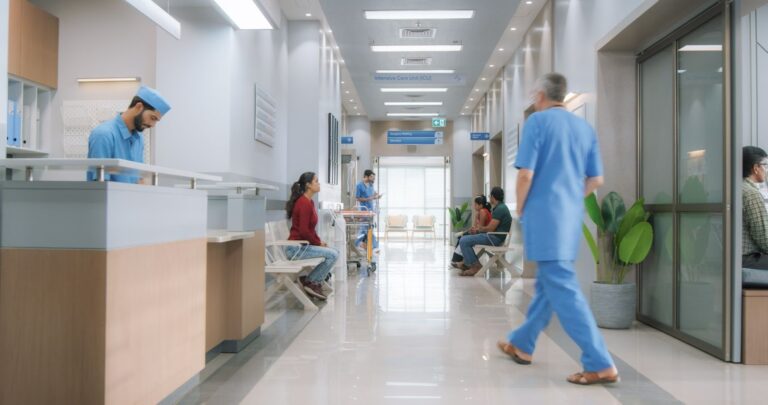 busy working in clinic