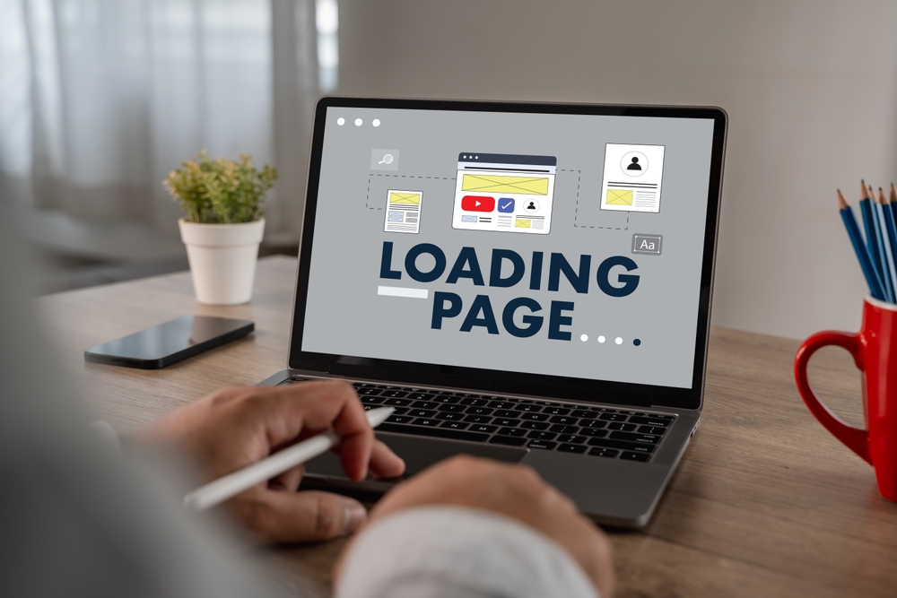 Landing page website SEO optimization with conversion funnel