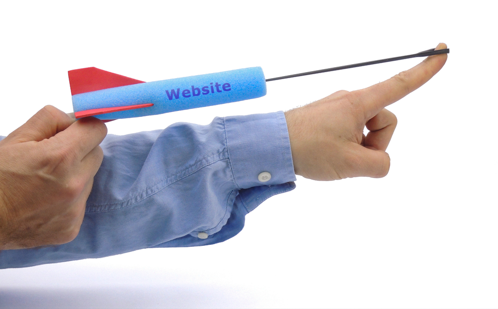 Conceptual or abstract illustration of launching a new web site