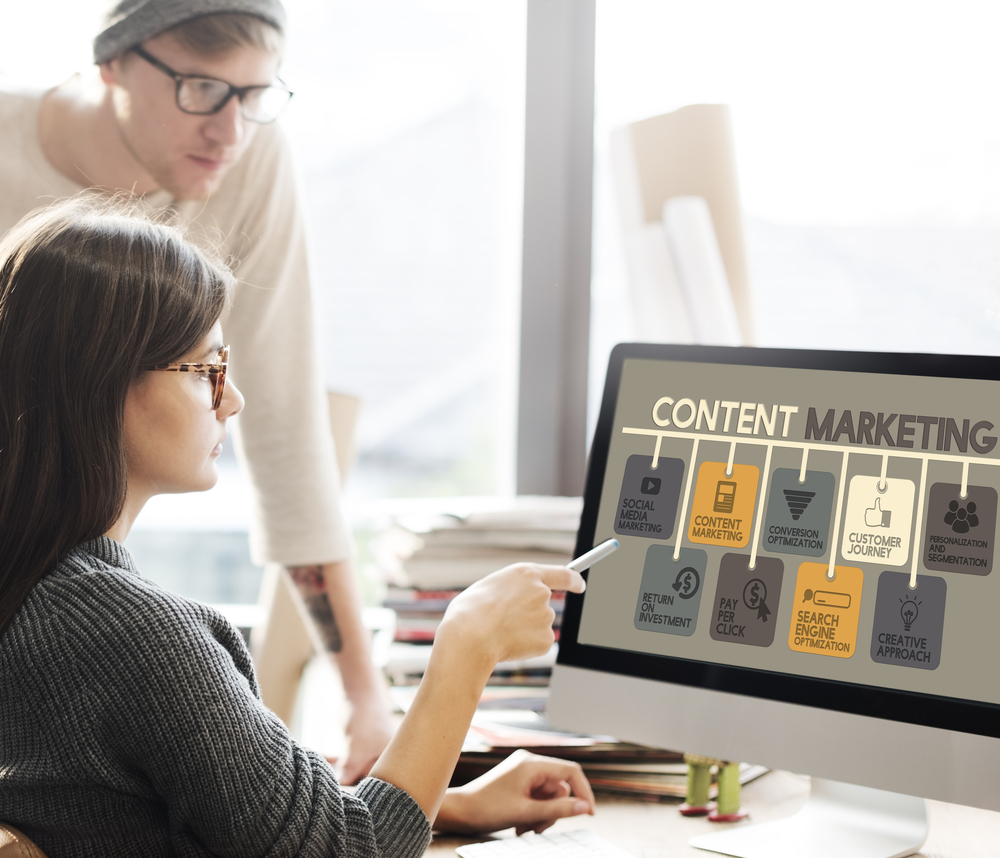 Content Marketing Blog Advertise Concept