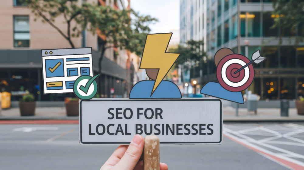 Seo for local businesses sign with digital marketing