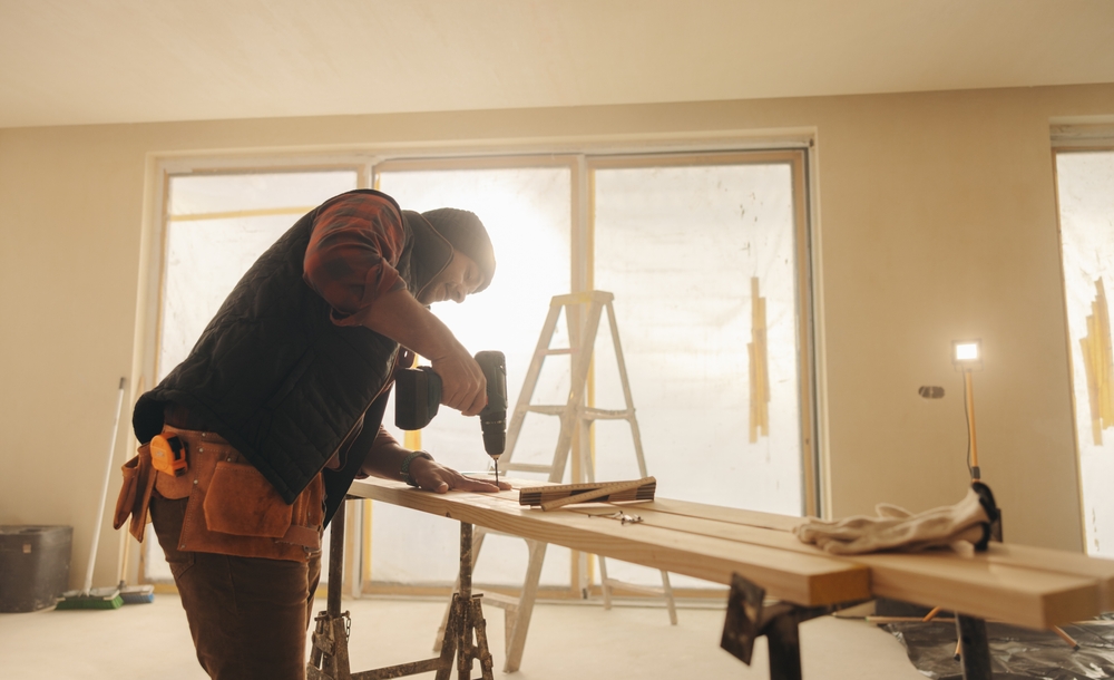 General contractor renovating a kitchen in a home.