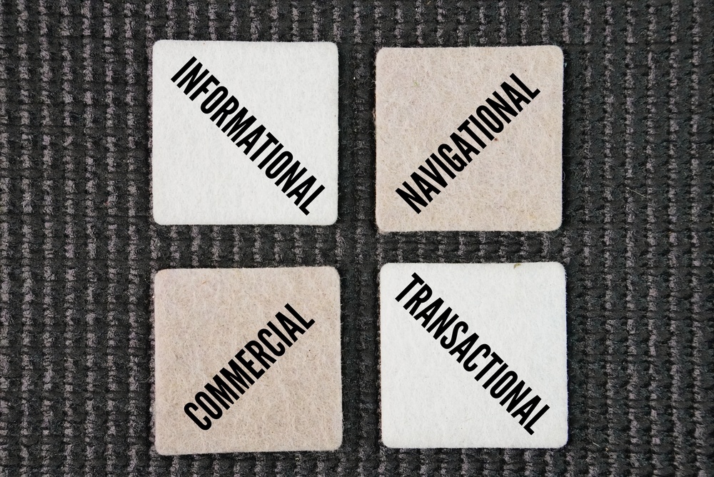 What are the 4 types of keywords? informational, navigational, commercial, and transactional word