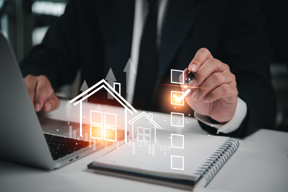 digital checklist Real estate concept business