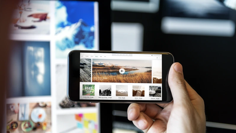 Music Steaming Multimedia Listening Mobile Phone Technology Concept