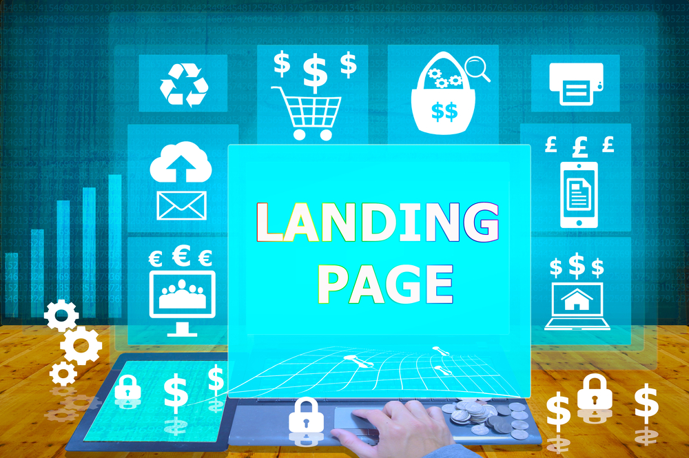 select icon landing page on the virtual display