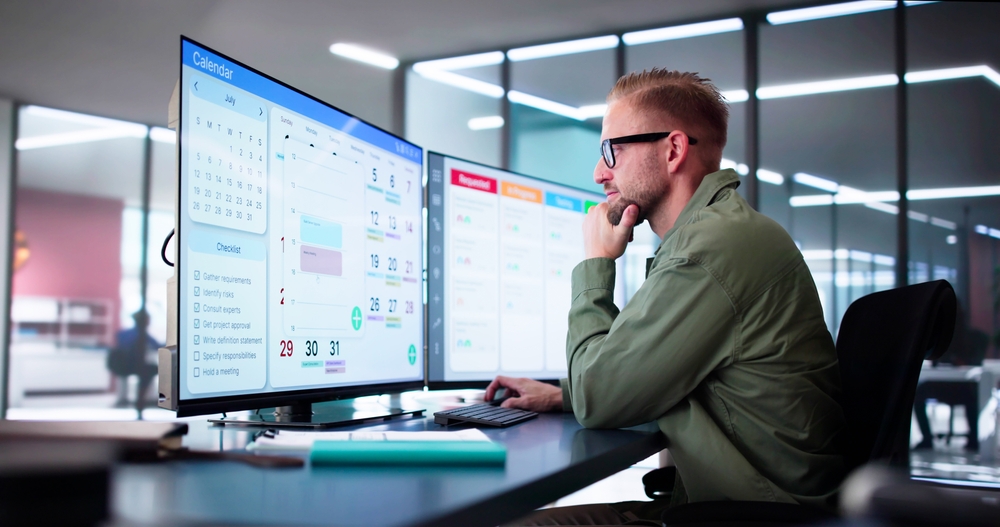 Business Schedule Calendar And Agenda Gantt Report