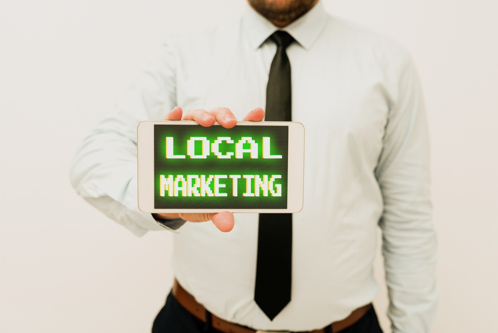 Handwriting text Local Marketing