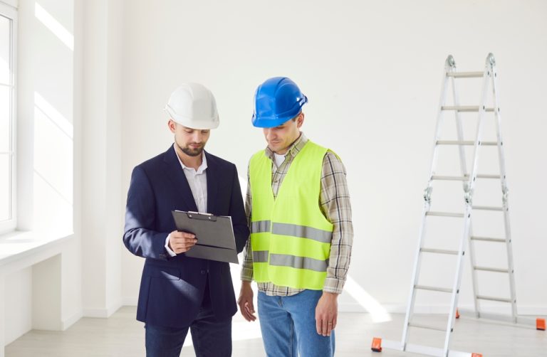 repair investment and apartment construction, wearing hardhats